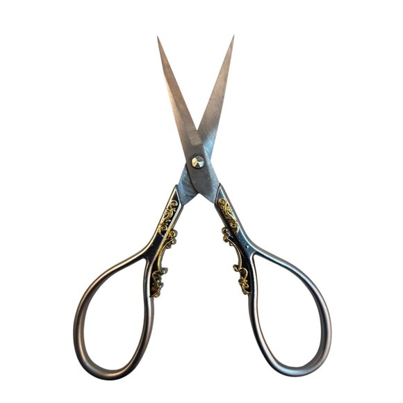Embroidery & Sewing Scissors With Ornate Gold Detailing Stainless Steel Blade - Picture 2 of 7